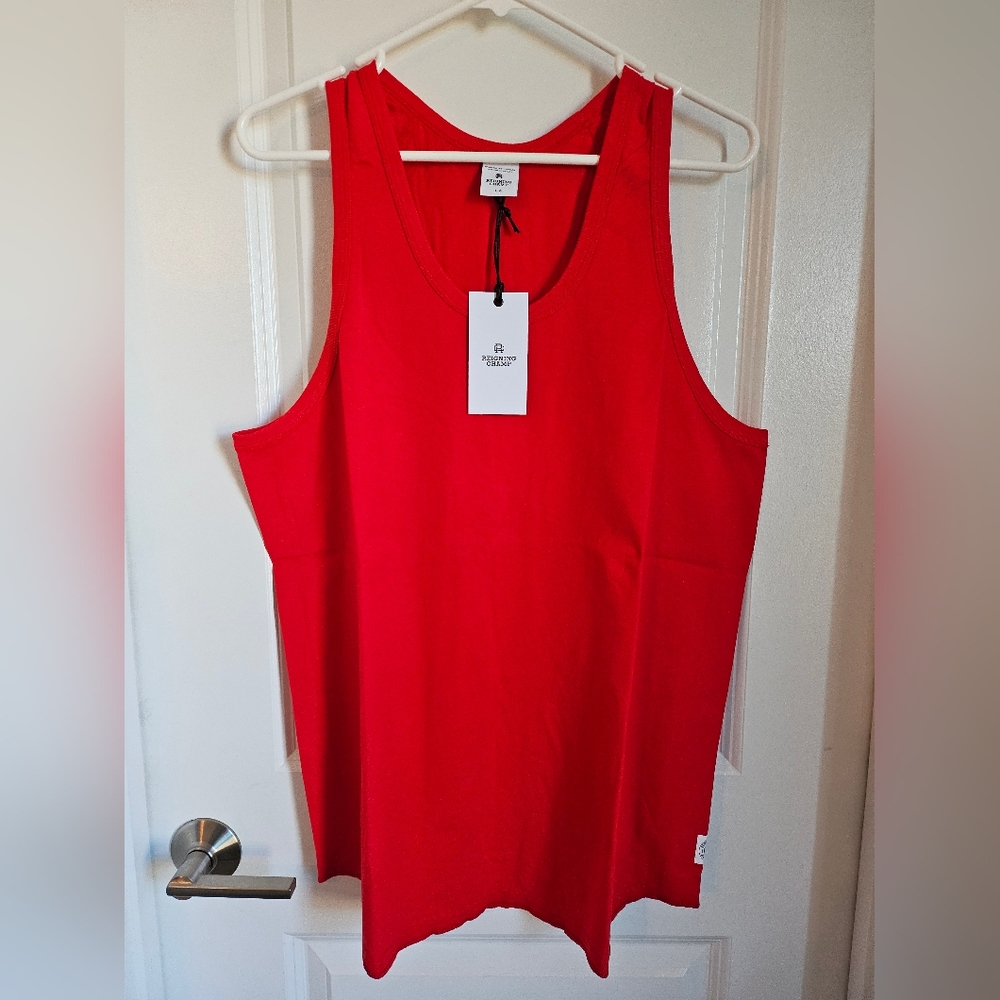 Reigning Champ - Knit Ringspun Jersey Tank Top - Red - Large - NWT